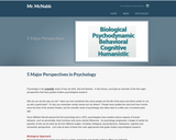 5 Major Perspectives in Psychology