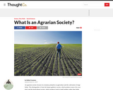 What is an Agrarian Society?
