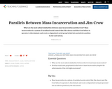 Lesson 9: Parallels Between Mass Incarceration and Jim Crow