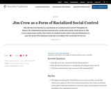Jim Crow as a Form of Racialized Social Control