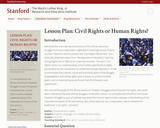 Lesson Plan: Civil Rights or Human Rights?