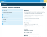 Solubility of Solids and Gases