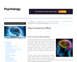 False Consensus Effect