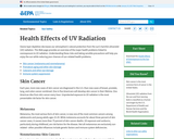 Health Effects of UV radiation