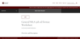 General MLA 9th ed Format Worksheet