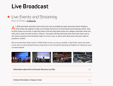Streaming University Events