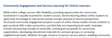 Community Engagement and Service Learning for Online Learners