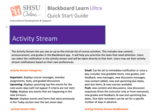 The Activity Stream Instructor Quick Start Guide - Blackboard Learn Ultra