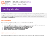 Blackboard Ultra Learning Modules - Instructor Quick Start Guide