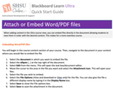 Attaching or Embedding files in Ultra Documents - Instructor Quick Start Guide