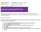 Blackboard Ultra Attaching Files - Student Quick Start Guide