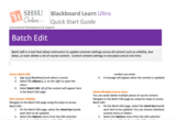 Batch Edit in Blackboard Ultra Courses - Instructor Quick Start Guide