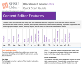 Blackboard Ultra Content Editor - Student Quick Start Guide