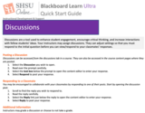 Blackboard Ultra Discussions - Student Quick Start Guide