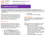 Blackboard Ultra Gradebook Basics - Instructor Quick Start Guide