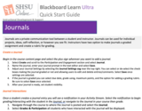 Blackboard Ultra Journals Instructor - Quick Start Guide