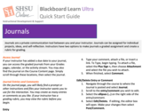 Blackboard Ultra Journal - Student Quick Start Guide