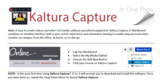 Using Kaltura Capture Desktop Tool