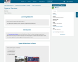 Texas Government 2.0, Elections and Campaigns in Texas, Types of Elections