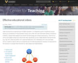 Elements for Video Design and Implementation to Create Effective Educational Videos