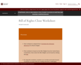 Bill of Rights Cloze Worksheet