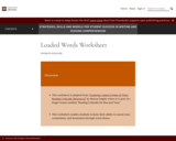 Loaded Words Worksheet