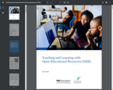 Teaching and Learning with Open Educational Resources (OER)