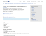 COSC 1337 Programming Fundamentals II (ACC)