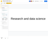 Research and data science