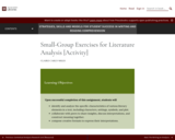 Small-Group Exercises for Literature Analysis [Activity]