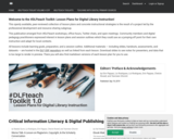 #DLFteach Toolkit: Lesson Plans for Digital Library Instruction