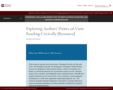 Exploring Authors’ Points-of-View: Reading Critically [Resource]