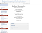 MATH 1324 OER Materials. Business Mathematics: A Text for Active Learners