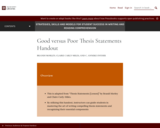 Good versus Poor Thesis Statements Handout