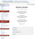 MATH 1325 OER Materials: Business Calculus: A Text for Active Learners