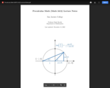 Precalculus Math (MATH 2412) Lecture Notes