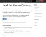 Social Cognition and Attitudes