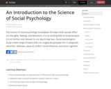 An Introduction to the Science of Social Psychology