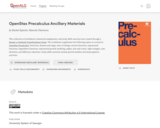 OpenStax Precalculus Ancillary Materials