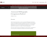 Annotated Bibliography [Assignment/Rubric]