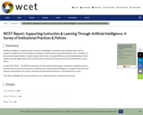 WCET Report: Supporting Instruction & Learning Through Artificial Intelligence: A Survey of Institutional Practices & Policies