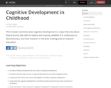 Cognitive Development in Childhood
