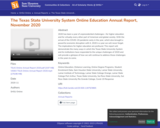The Texas State University System Online Education Annual Report, November 2020