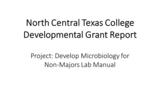 NCTC OER Developmental Grant Report with Sample Sections