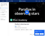 Cosmology and Astronomy: Parallax in Observing Stars