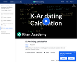 Cosmology and Astronomy: K-Ar Dating CalculationÉ