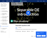 Differential Equations: Separable Differential Equations