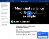 Statistics: Mean and Variance of Bernoulli Distribution Example