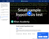 Statistics: Small Sample Hypothesis Test