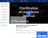 Statistics: Clarification of Confidence Interval of Difference of Means